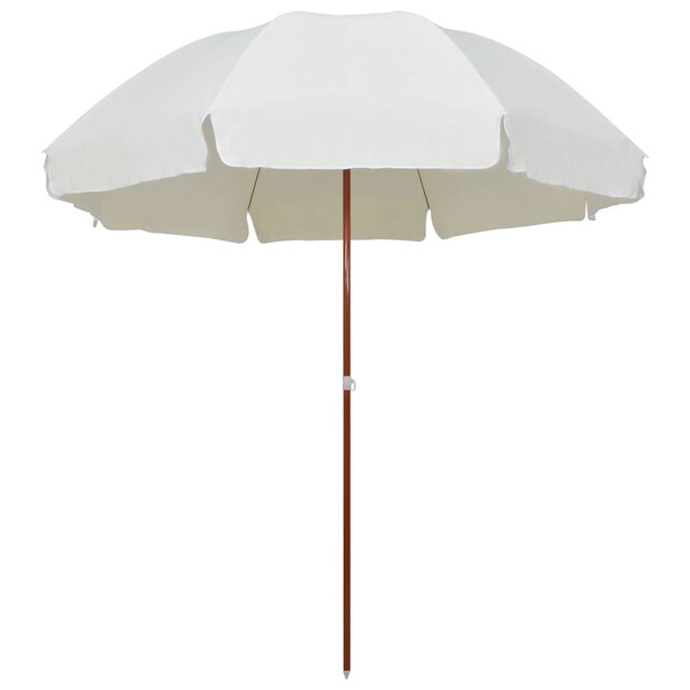 Parasol met stalen paal 300 cm zandkleurig 1