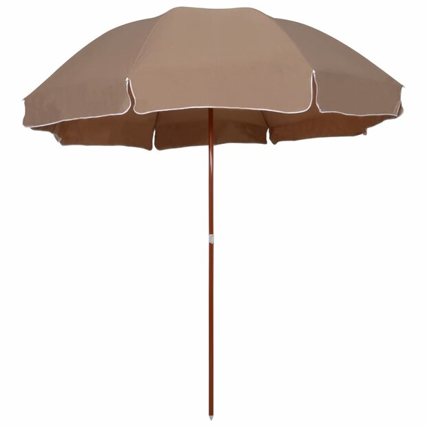 Parasol met stalen paal 300 cm taupe 1