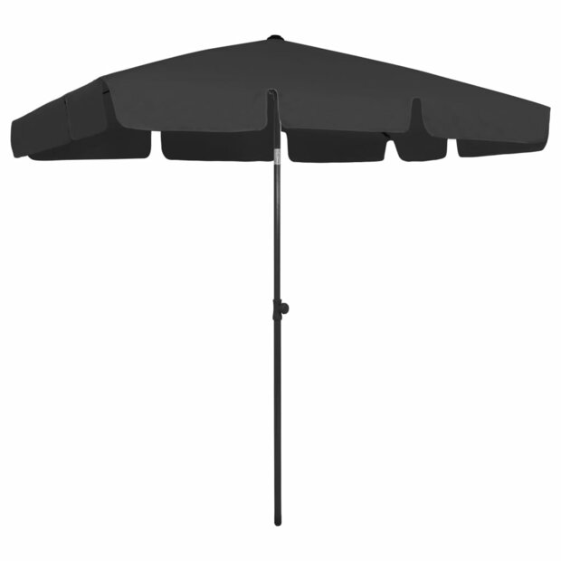 Strandparasol 200x125 cm zwart 1