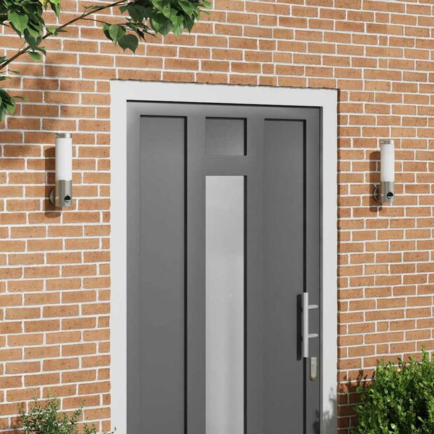 Buitenwandlampen 2 pcs Zilver 12 x 7.5 x 29 cm Roestvrij staal 1