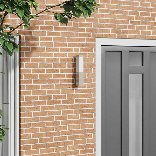 Buitenwandlamp Zilver 10.5 x 6 x 35 cm Roestvrij staal 1