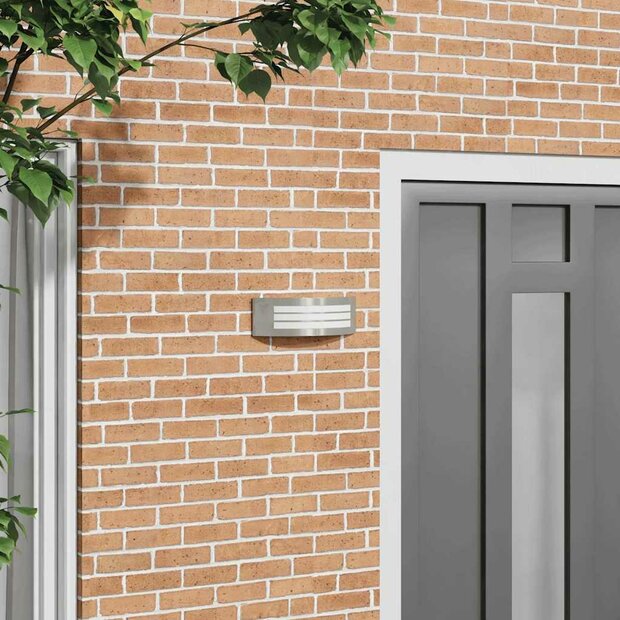 Buitenwandlamp Zilver 32 x 10 x 10 cm Roestvrij staal 1
