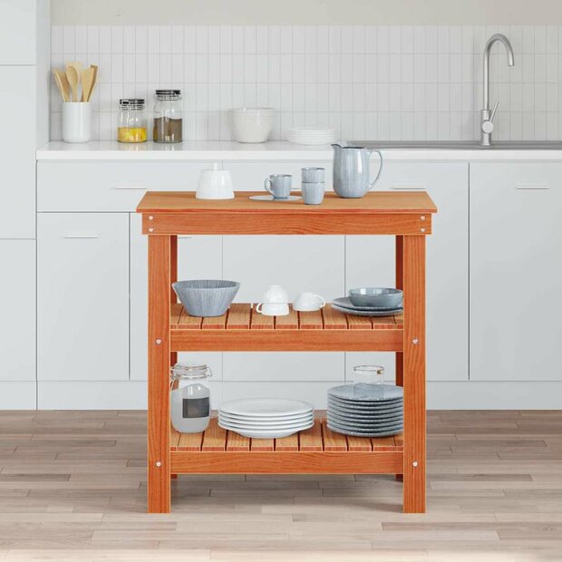 Werkbank Wasbruin 78.5 x 50 x 80 cm Massief grenenhout 1