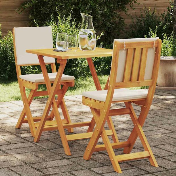 Bistroset 3 pcs Bruin Massief acaciahout 1