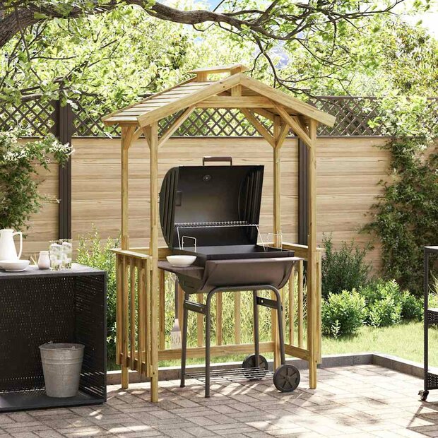 Barbecue-overkapping Bruin 133.5 x 63 x 200 cm 1