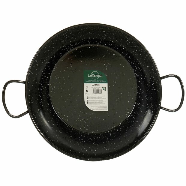 Paella Pan La Dehesa 0640-LD 0640-LD Zwart Ge&euml;mailleerd Staal &Oslash; 40 cm (4 Stuks) 1