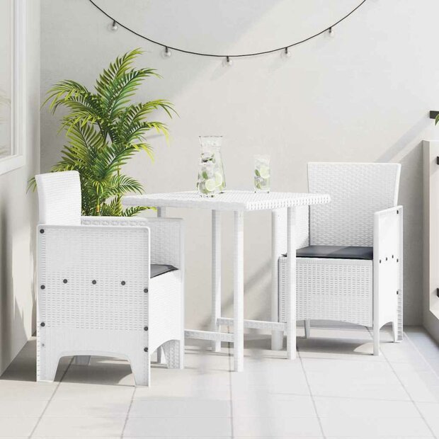 Tuinstoel 2 pcs Wit 53 x 49 x 85 cm PP 1