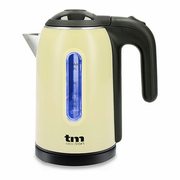 Waterkoker met ledverlichting TM Electron Roestvrij staal Cr&egrave;me 1