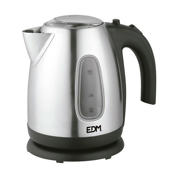 Waterkoker EDM 07656 Kettle Zwart Roestvrij staal 2200 W 1,7 L 1