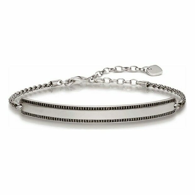 Armband Unisex Thomas Sabo LBA0009-643-11 Zilverkleurig Zwart 19 cm 15-18 cm - Maat: 16,5-19,5 cm 1