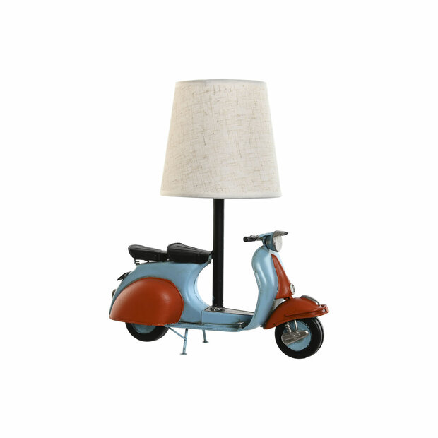 Bureaulamp Home ESPRIT Blauw Oranje Linnen Metaal 31 x 15 x 34 cm 1