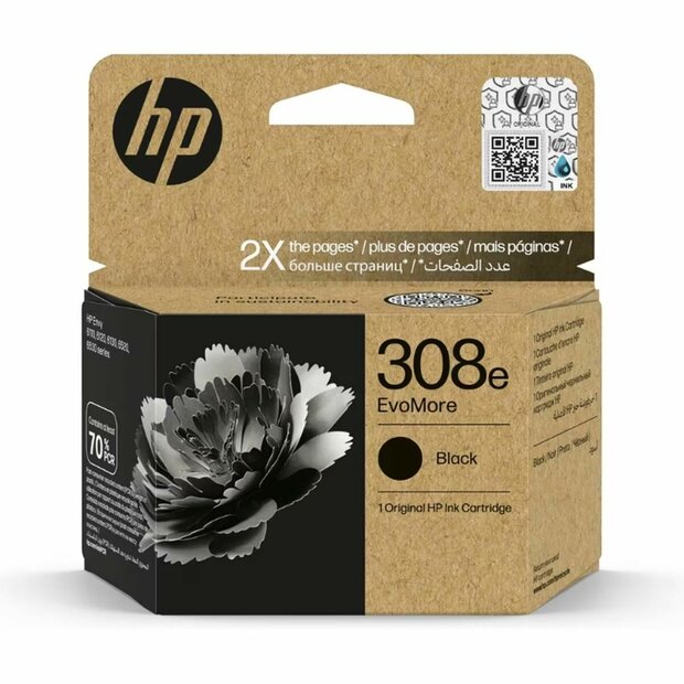 Originele inktcartridge HP SERIES 6110, 6120, 6130, 6520, 6530 - N&ordm; 308E Zwart (1 Stuks) 1