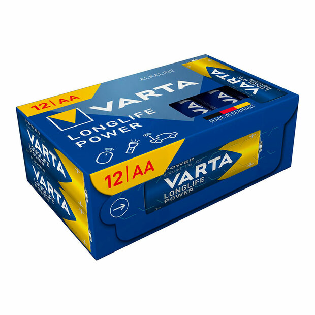 Batterijen Varta longlife power cube aa - lr06 1,5 V AA LR06 (12 Stuks) (12 Onderdelen) 1