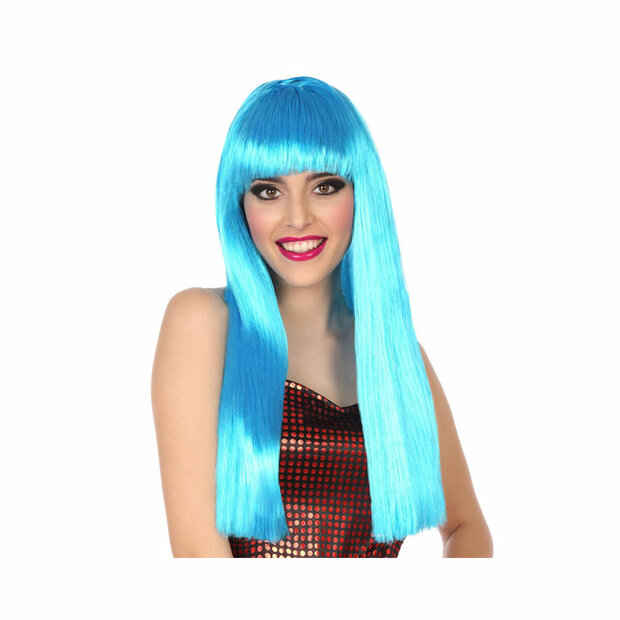 Pruik Blauw 60 cm 1