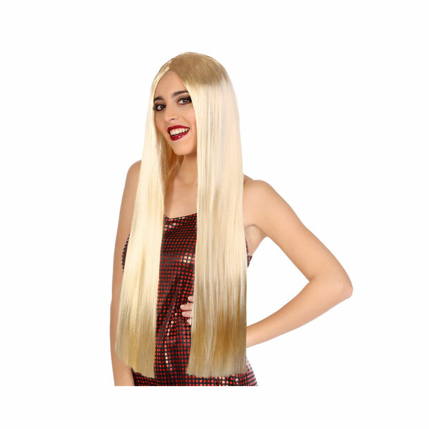 Pruik Blond 80 cm 1