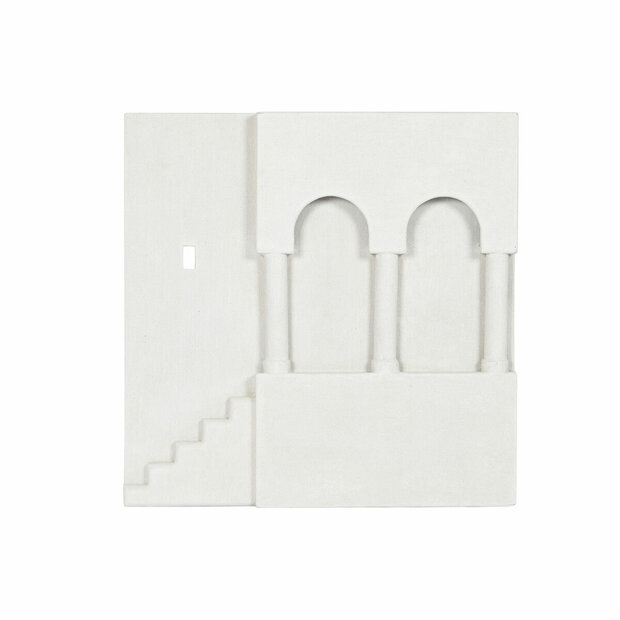 Wanddecoratie Home ESPRIT Wit Scandi 80 x 6,5 x 80 cm 1