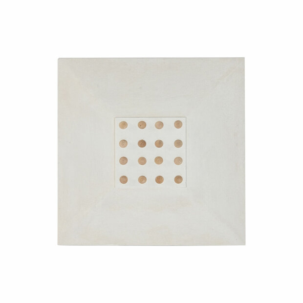 Wanddecoratie Home ESPRIT Wit Natuurlijk Scandi Balletjes 80 x 6 x 80 cm 1