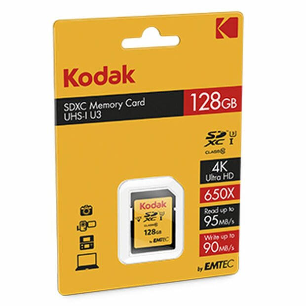 Micro SD kaart met adapter Kodak EKMSD128GXC10HPRK 128 GB 1