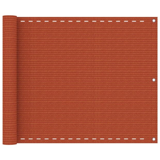 Balkonscherm 75x500 cm HDPE oranje 1