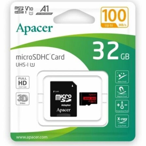 Micro SD kaart Apacer AP32GMCSH10UB-R 32 GB 1