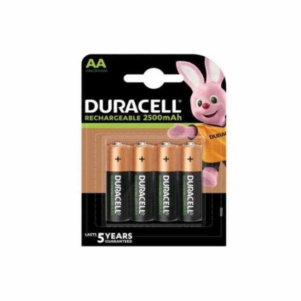 Oplaadbare Batterijen DURACELL HR6DX1500 AA HR6 NiMh 2500 mAh 2500 mAh 1,2 V (4 Stuks) 1