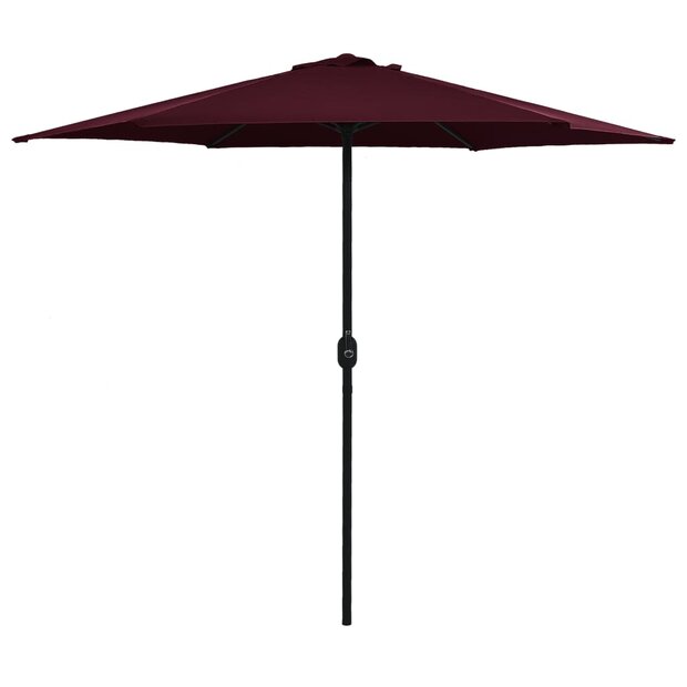 Parasol met aluminium paal 270x246 cm bordeauxrood 1
