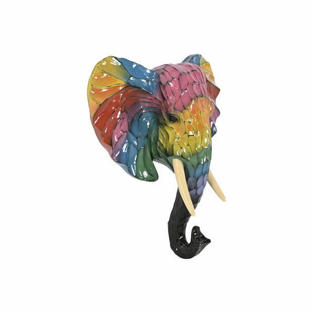 Wanddecoratie Home ESPRIT Multicolour Olifant Modern 61,5 X 20 X 67 CM 1