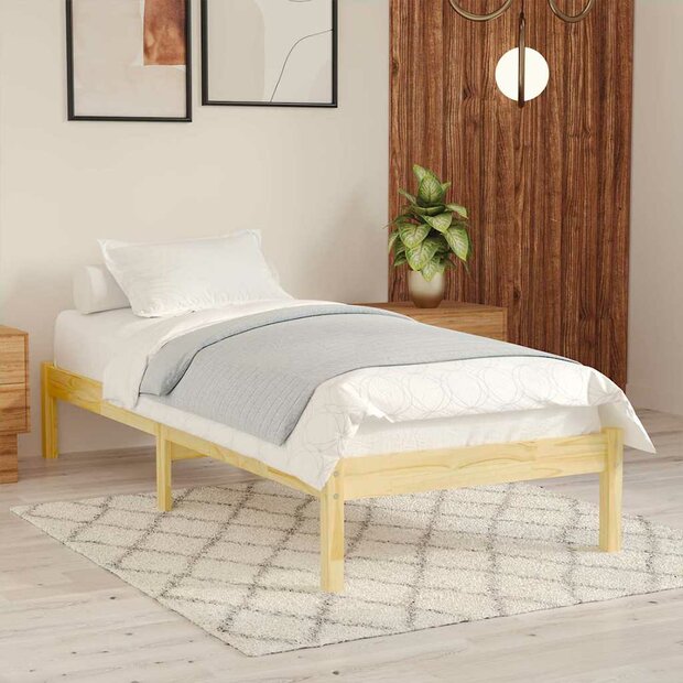 Bedframe massief hout 75x190 cm 1