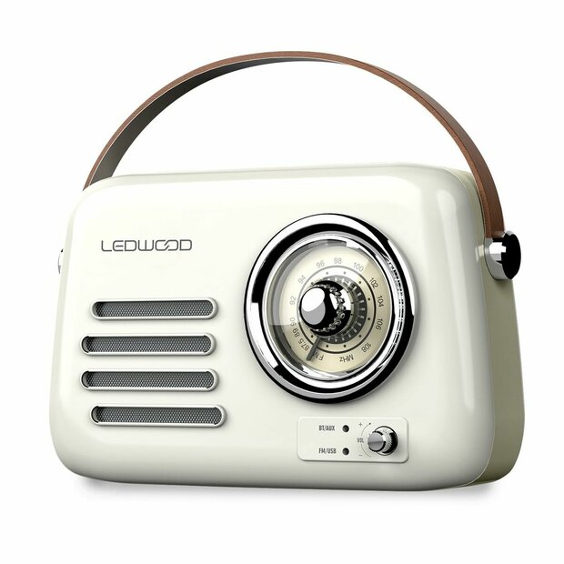Transistor Radio Ledwood ALMA BLANCO Wit 30 W Bluetooth luidspreker 1