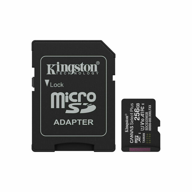 Micro SD kaart met adapter Kingston SDCS3/256GB 1
