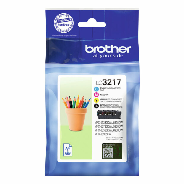 Originele inktcartridge Brother LC3217VAL Multicolour Zwart/Cyaan/Magenta/Geel 1