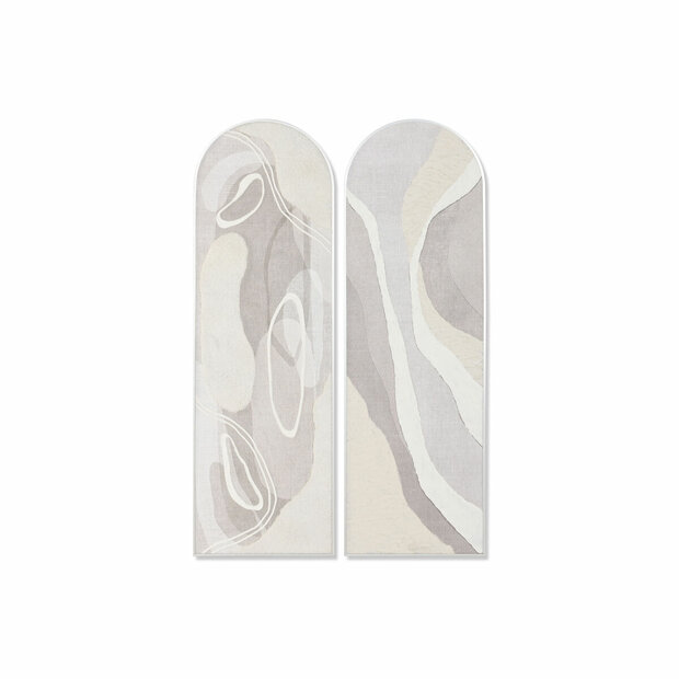 Schilderij Home ESPRIT Wit Beige Abstract Stads 52 X 4 X 167 CM 53 X 4 X 168 CM (2 Stuks) 1