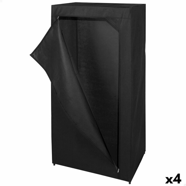 Kledingkast Max Home Zwart 70 X 148 X 46 CM 4 Stuks 1