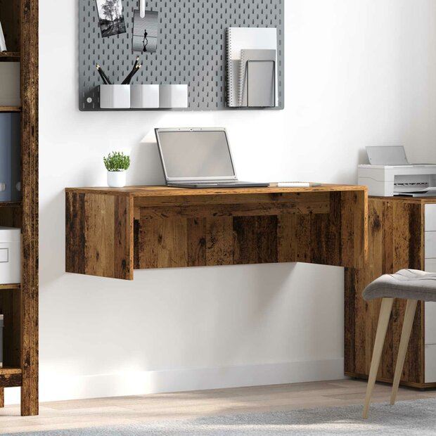 Aan de muur bevestigd bureau Oud Hout 100 x 45 x 30 cm 1
