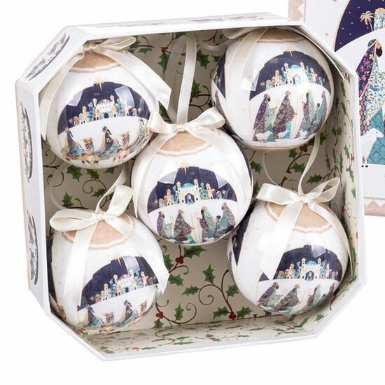Kerstballen Multicolour Polyfoam 3 Wijzen 7,5 x 7,5 x 7,5 cm (5 Stuks) 3