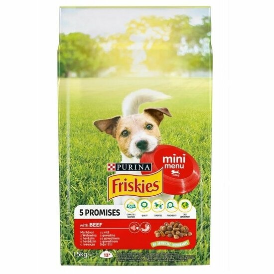 Voer Purina Friskies Mini Menu Volwassen Kalfsvlees 1,5 Kg 1