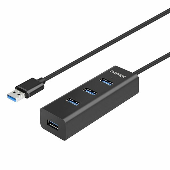 USB-HUB 4 Poorten Unitek Y-3089 Zwart 1