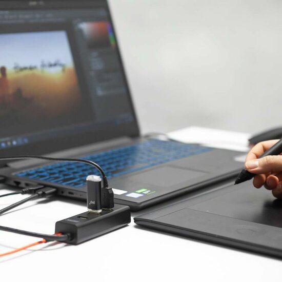 USB-HUB 4 Poorten Unitek Y-3089 Zwart 5
