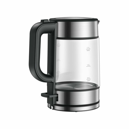 Waterkoker Xiaomi BHR7423EU Zwart Transparant Zilverkleurig Roestvrij staal Borosilicaatglas 1850-2200 W 1,7 L 3