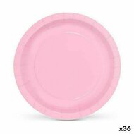 Bordenset Algon Wegwerp Karton 20 cm Roze 10 Onderdelen (36 Stuks) 1