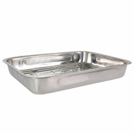 Ovenschaal Quttin Staal Zilverkleurig Rechthoekig 43,4 x 31,2 cm (4 Stuks) 2